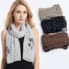 Wrinkle Twisted Polka Dot Scarf Sunscreen Shawls Chiffon Scarf Pleated Scarves  Air Conditioner Use