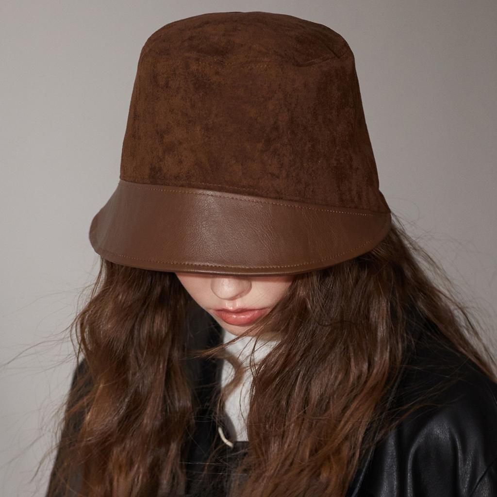 Retro wysokiej klasy styl gładka osłona twarzy mały kapelusz typu bucket kobieta