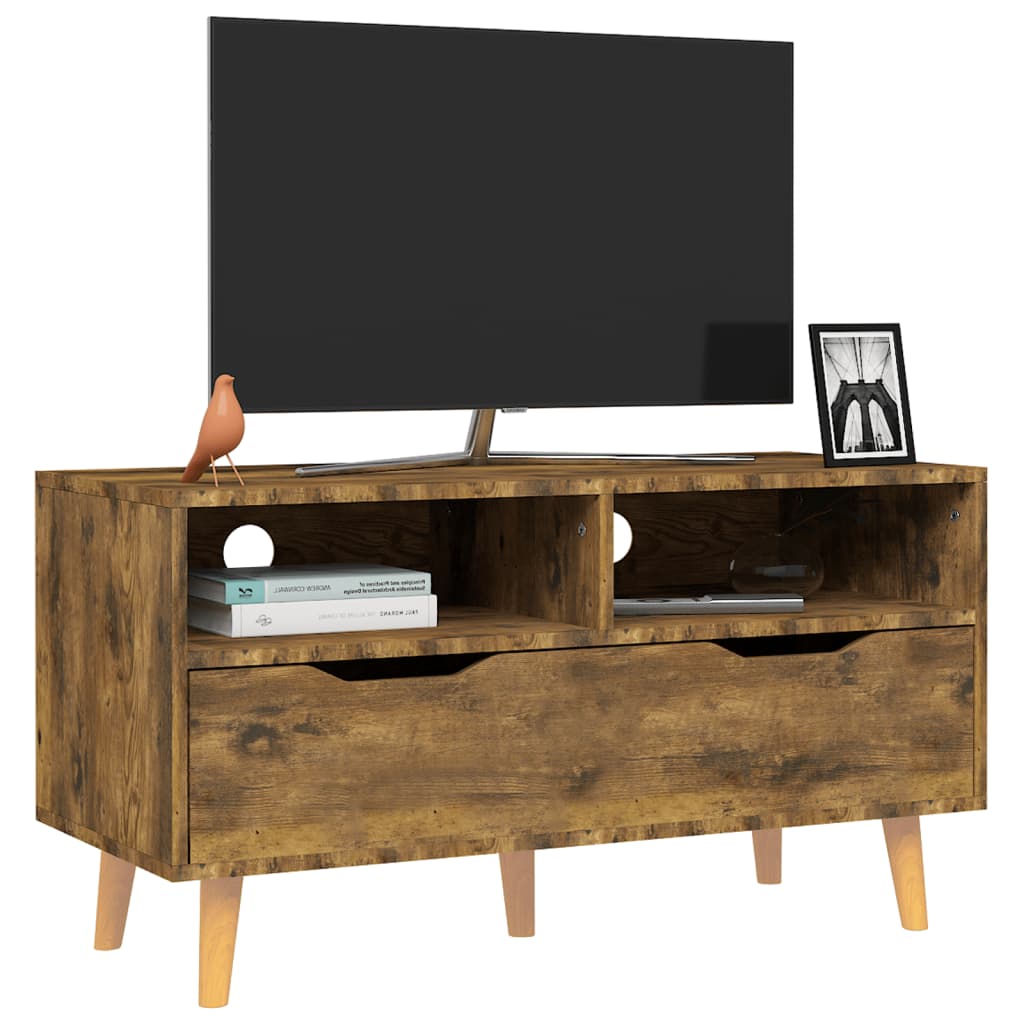 TV Cabinet Smoked Oak 90x40x48.5 cm Particle Board