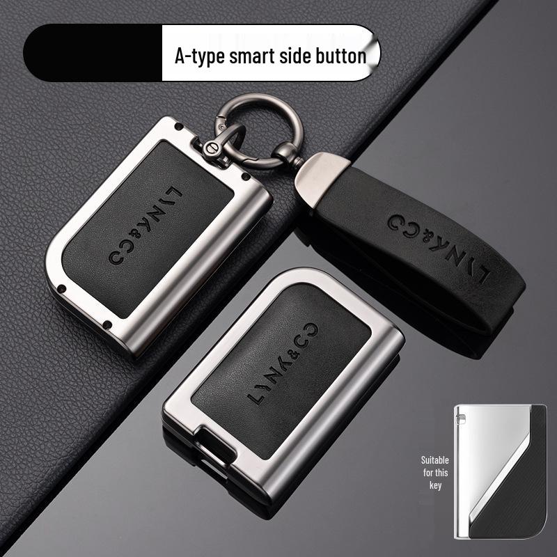 Zinc Alloy Key Case for Lynk & Co Models - Fits Z20, Z10, Co 900 - Premium Metal Smart Card Holder