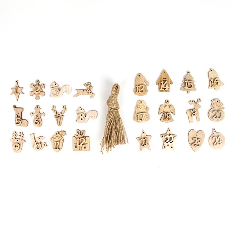 Digital Small Wooden Card Carvings Pendant Suitable for Decorating Living Room