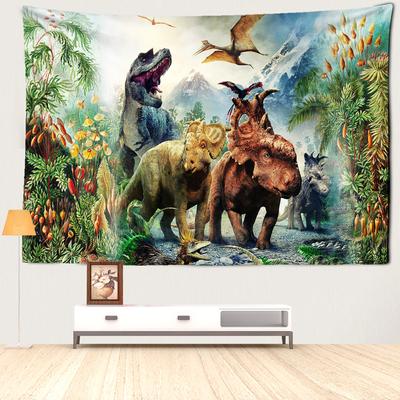 Ancient Forest Dinosaur Tapestry Wall Hanging Abstract Mysterious Art Witchcraft Hippie Tapitz Living Room Bedroom Home Decor
