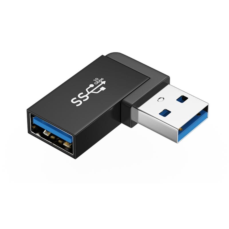 USB 3.2 90 Degree Male to Female Connectors for Protecting Device Port in Tight Space in Computer Connection