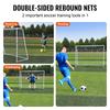 Soccer Rebound Trainer, 8x6FT Iron Soccer Training Equipment, Sports Football Rebounder Wall with Double-Sided Rebounding Net & Goal, Perfect for