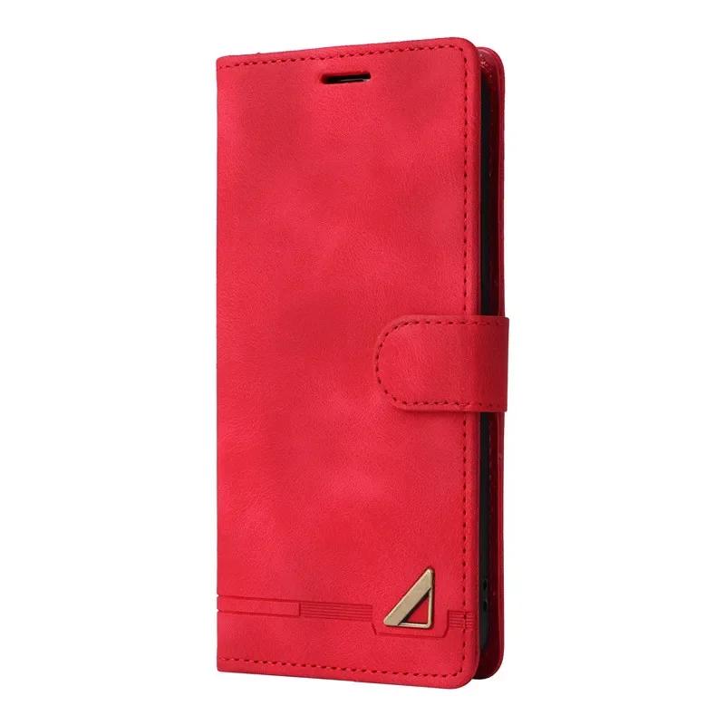 

For Samsung Galaxy S24 FE Cases Leather Wallet Flip Phone Case For Samsung S24FE S24+ S23 Ultra S22 Plus Card Slot Holder Cover for Galaxy S22 Ultra красный
