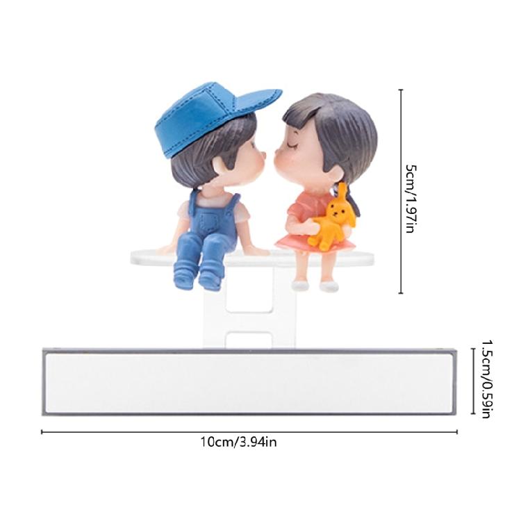 Car Accessory Car Interior Sliding Cartoon Couple Decoration Cute Figurine Ornament Vehicle Interior Accessory