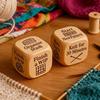 2Pcs Wooden Quilter Dice with 6 Engraved Quilting Tasks Handmade Quilting Projects Decision Dice Inspiration Tool Sewing Quilting Crafts Enthusiasts
