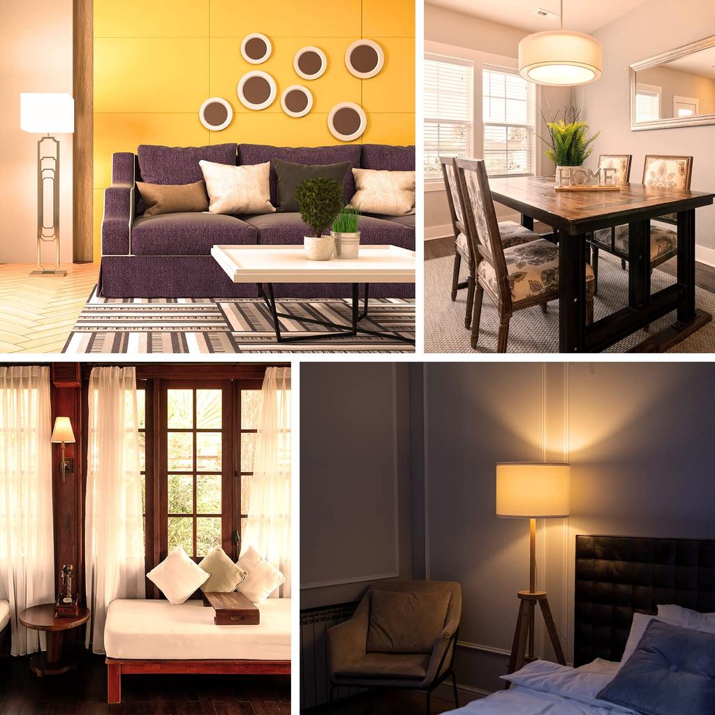 ORALUCE LED Light Bulbs, E26 Base, 40W Equivalent, Warm White, 3000k, 5.3W, 530lm, 220-Degree Wide Beam, High Color Rendering, Non-Dimmable, Pack of