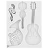 Music Theme Silicone Mold Musical Notes Piano Guitar Violin Fondant Molds Cake Decorating Tools Cupcake Topper Candy Clay Chocolate Gumpaste Mold