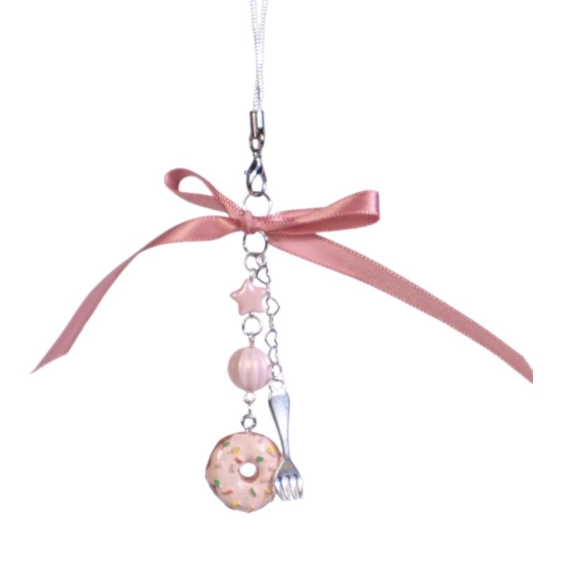 Stylish Mobile Phone Chain Handmade Beaded Keyring Pendant Fashionable Key Chain Practical Phone and Bag Accessory