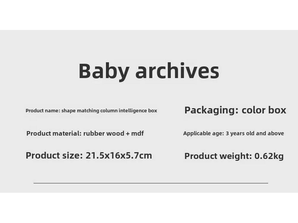 Grenzüberschreitendes kognitives Zuordnungs-Puzzle mit geometrischen Holzformen: Kinder Perlenfädeln mit Fünf-Spalten-Sets