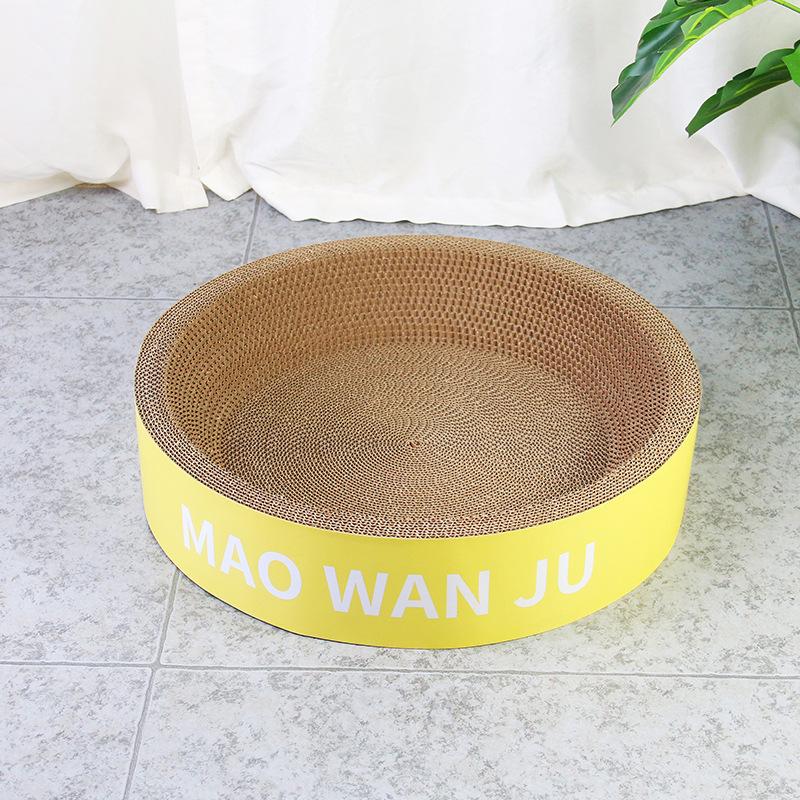 

Міцне кругле гніздо-дряпка для котів - Надвеликий не сколюваний кігтеточилка-миска Small [up to 5 lbs]