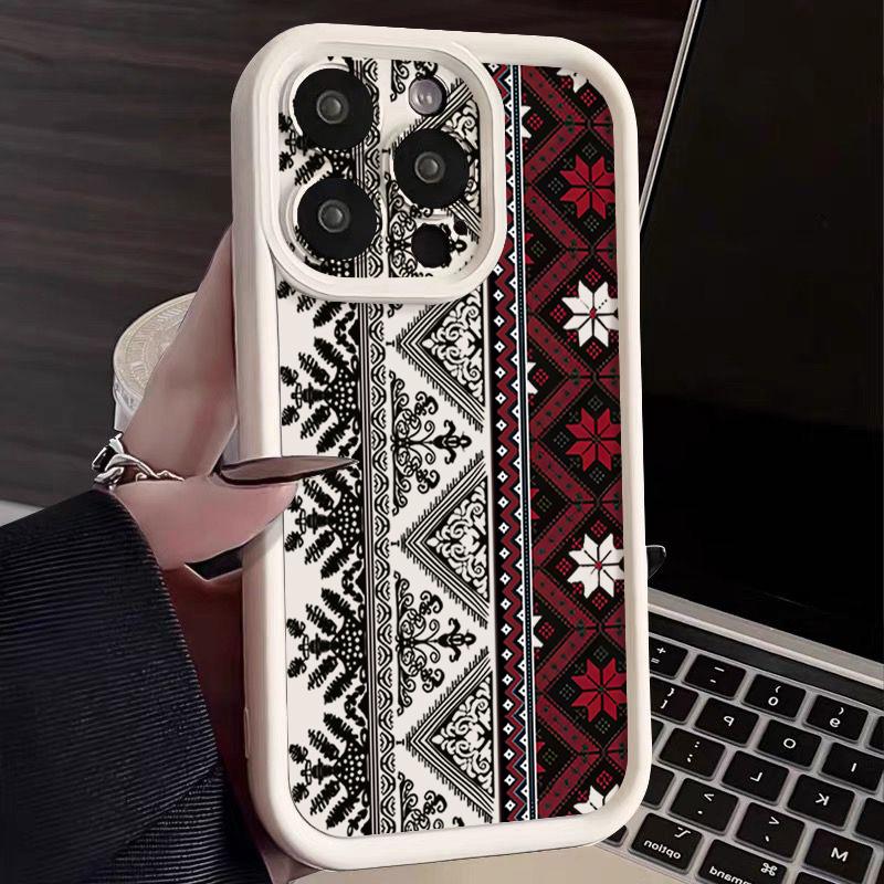 Shockproof Case For iPhone 17 Air 16 15 14 Pro Max 12 13 17 Pro 16e 17e 16 15 Plus Vintage Totem Patterned Soft TPU Phone Cover