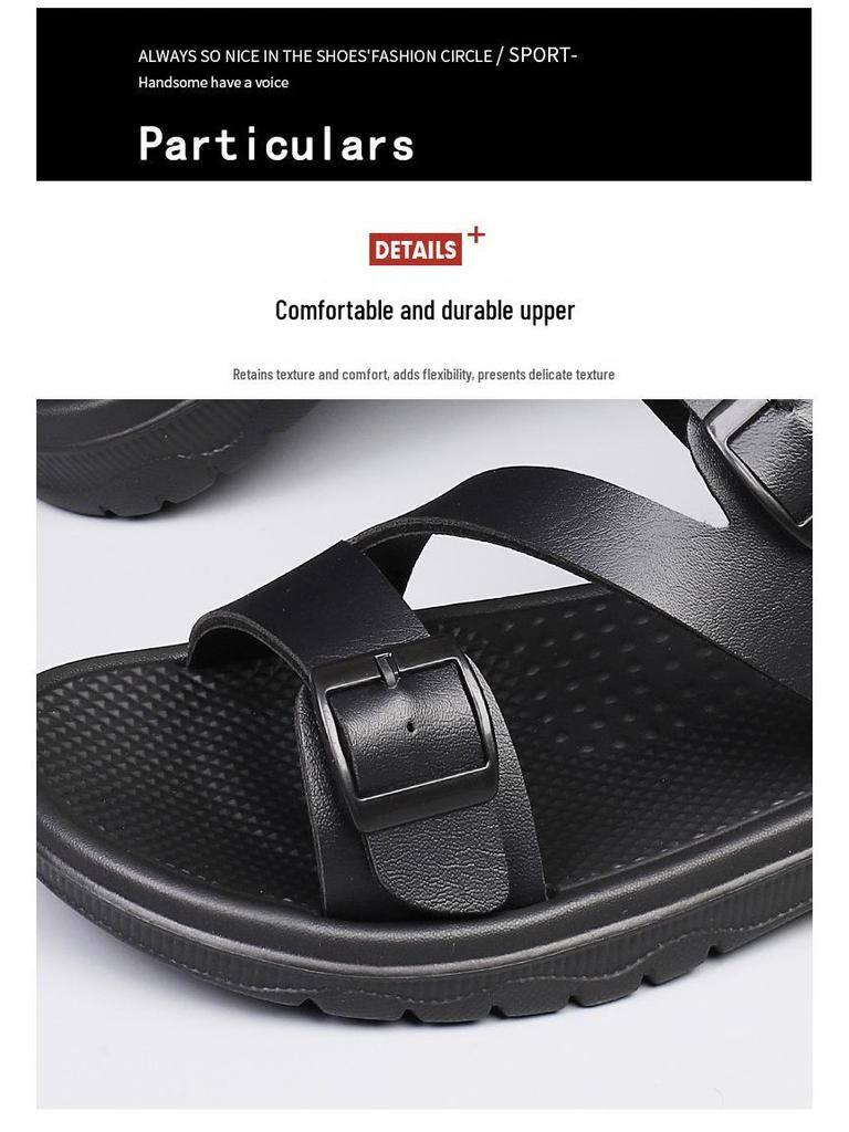 2024 Men's Beach & Home Fashion Sandals: Trendy, Dual-Use Flip-Flops