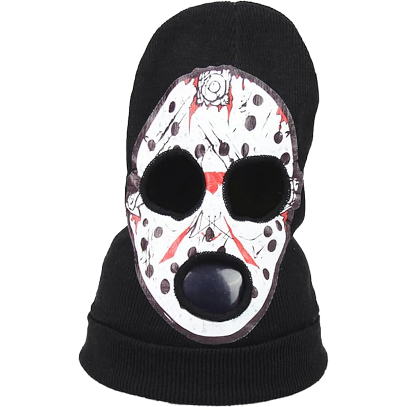 

[White Fang] knit hat disguise balaclava balaclava party face cover skull men s ladies CZ517(D)