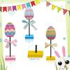 3-piece Set Of Easter Egg Colored Bow Decoration Desktop Decoration With Festive Atmosphere