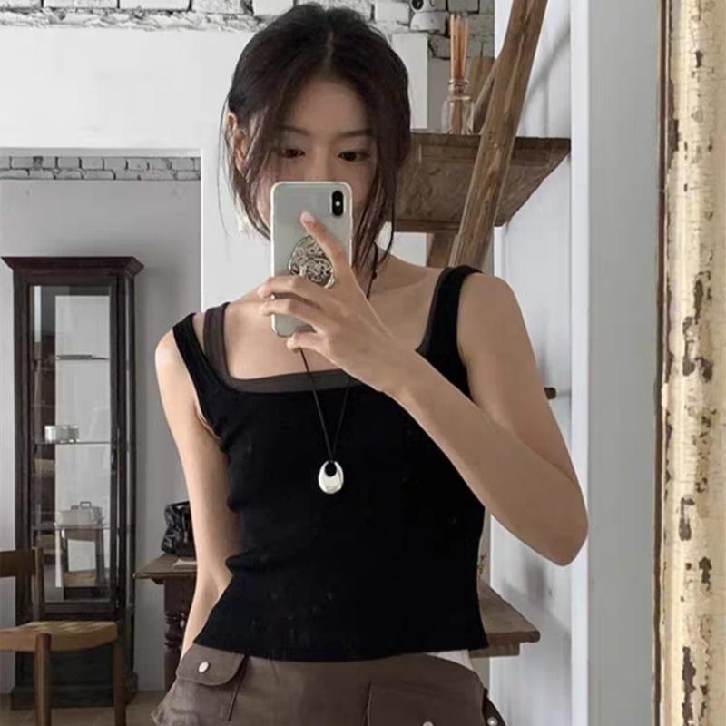 Wind Niche Design Black Rope Three-Dimensional Water Drop Shape Sweater Chain Pull Fashion Commuter Silver Metal Necklace