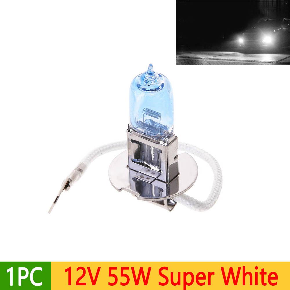 1pc H3 Halogen Lamp White 100W/55W 24V/12V Halogen Headlight Xenon Bright Quartz Bulb Glass Car Fog Light Replacement Bulb