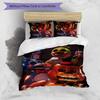 Freddy Bear 3pcs Bedding Set Duvet Cover Closure Includes 1 Duvet Cover & 2 Pillowcases for All Seasons Bedroom Home Dorm Decor
