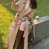 Korean-Style Loose Mid-Length Trench Coat for Women - Spring/Autumn 2025