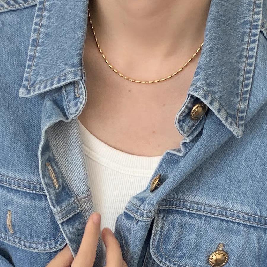 Elegant Gold Beaded Necklace for Women - 2024 Clavicle Chain, Luxury Neck Accessory