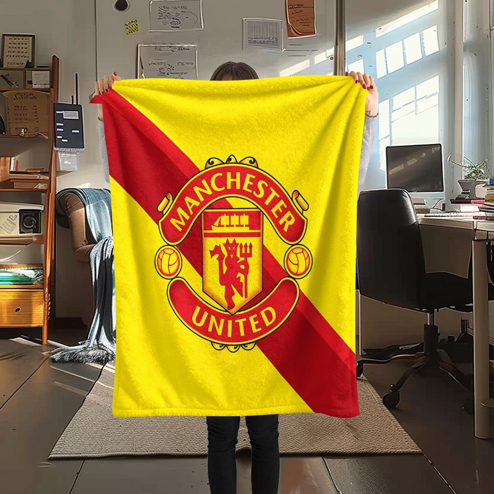 Man United Flannel Blanket, High quality Comfortable for All Seasons, Home Decor, Warmth and Comfort
