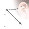 Stainless Steel Cone Stud Earrings with Long Rod - Simple European & American Style Body Piercing Jewelry