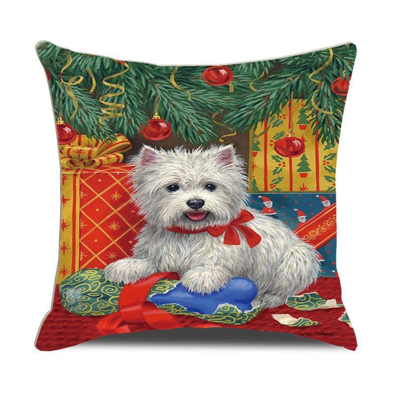 European Christmas Pillow Cushion Creative Home Linen Short Plush Bedside Sofa Pillow Case