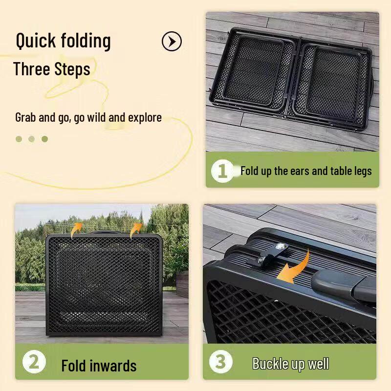 Aluminum Alloy Iron Mesh Folding Camping Table