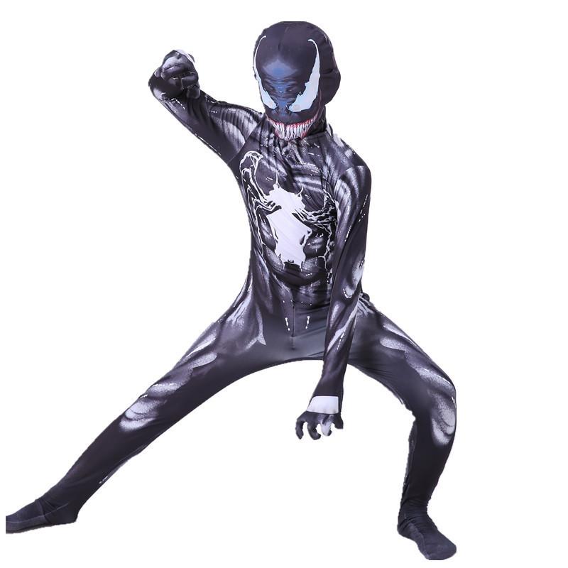Halloween Costume Cosplay Venom Deadpool Tight Fitting Jumpsuit