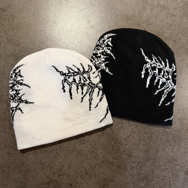 Ins Style Winter Knit Beanie Jacquard Couple Streetwear Hip Hop Hat Warm Cold Cap