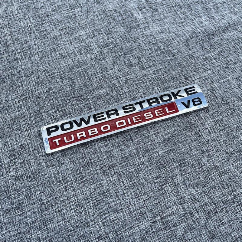 Suitable TURBO car logo body decoration sticker POWER STROKE V8 power ABS car sticker
