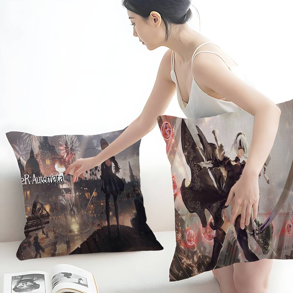 Game Nier Automata 45*45cm Cushion Cover Pillow Cover Decor Pillowcase Home Pillowcase For Couch Pillow