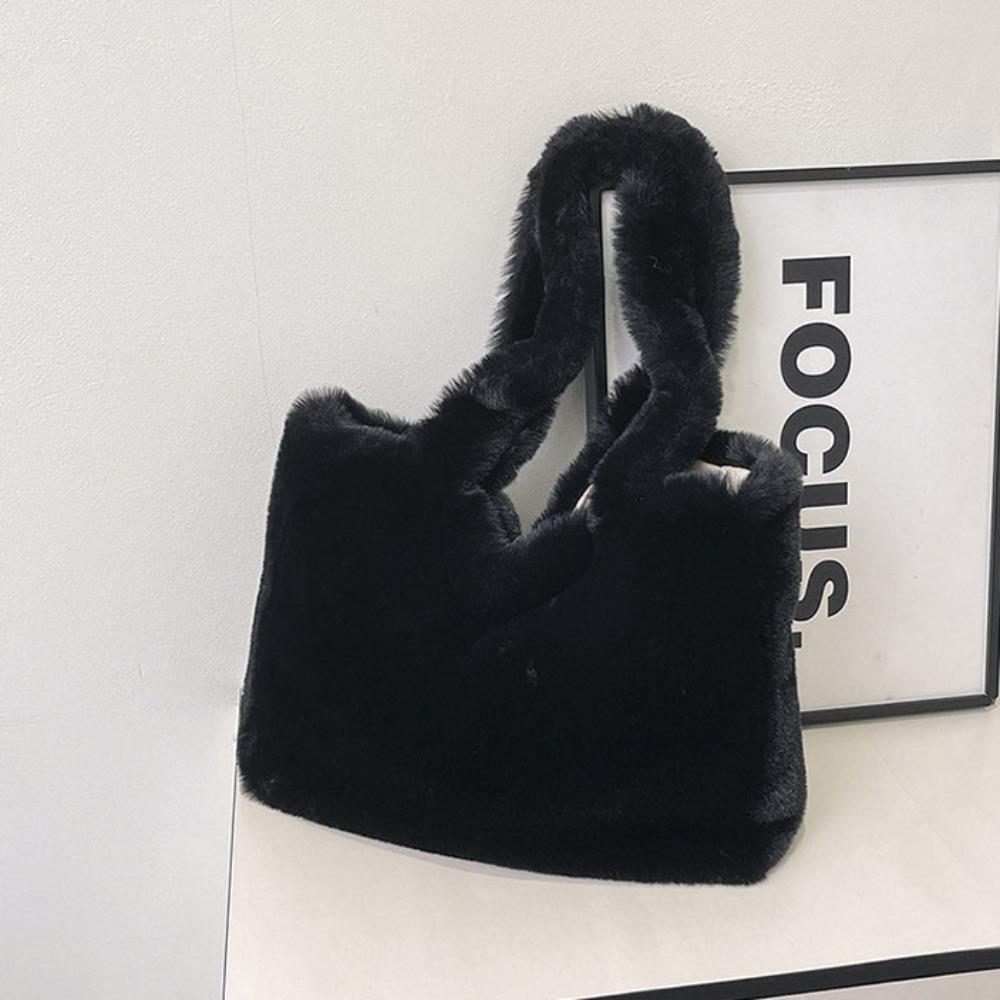 Cute Shoulder Bag Plush Hand Bag Purses Tote Bag  Female