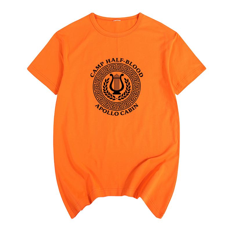 Аполлон Лагерь Полукровок Лонг-Айленд Саунд Нью-Йорк Перси Джексон Футболка Хлопок Мужская Футболка Новая ФУТБОЛКА ФУТБОЛКА Женская L