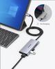LENTION 1m USB C Hub with Type 4 USB 5Gbps 4K PD and 100W Compatible with MacBook iPad iPad Surface Pro and iPhone 17 Ultra-Long 6-in-1 C, 3.0 Ports,