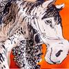 Hengyuanxiang 'Dream as Horse' Silk Scarf 90x90cm