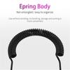 Heavy Bass Single Side Earphone Flexible Cable Single Headphones 3.5mm Spring Earphones  Tablet PC