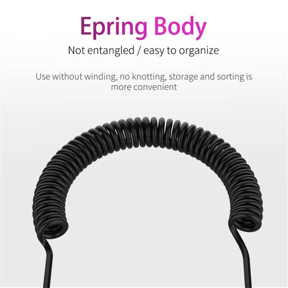 Heavy Bass Single Side Earphone Flexible Cable Single Headphones 3.5mm Spring Earphones Tablet PC