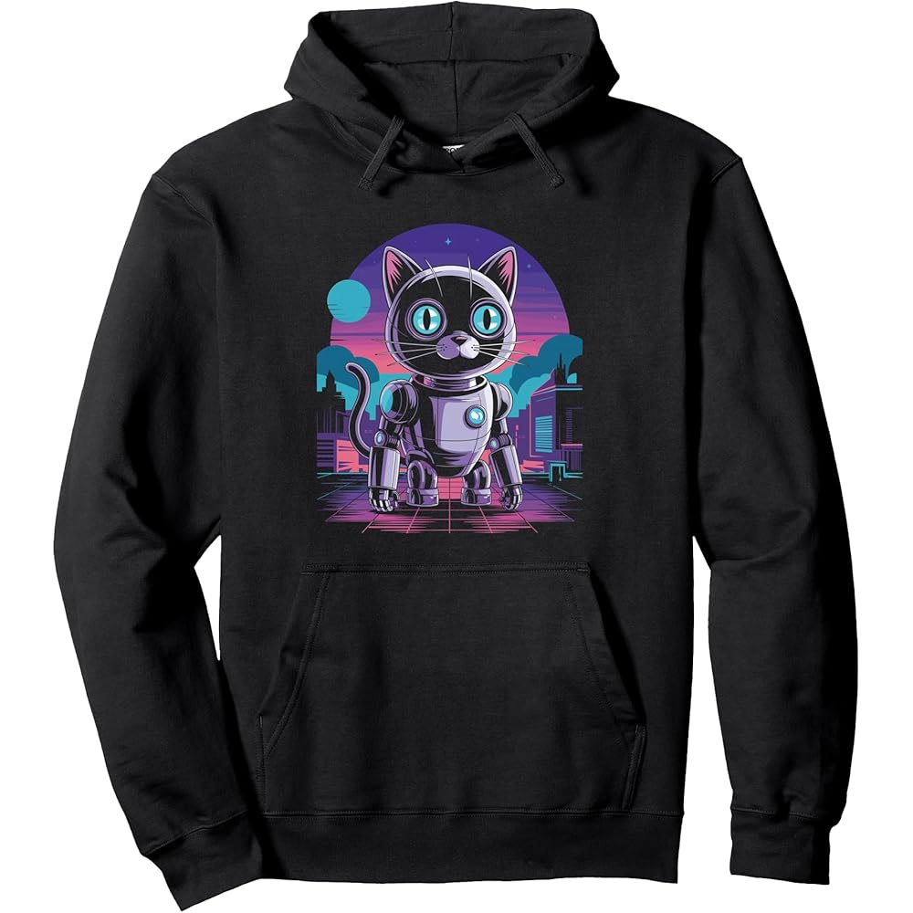 

Funny Robotics Engineer Design Robot Cat Hoodie for Tech Enthusiasts