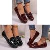 Scarpe Basse con Fiocco a Farfalla per Donna in Materiale PU con Suola in Gomma Antiscivolo