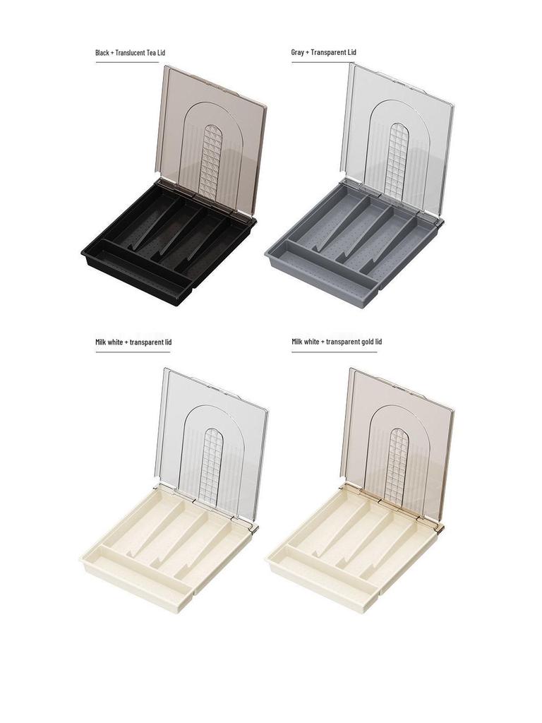 Cross-Border Kitchen Cutlery Set with Dustproof Storage Box and Drawer Divider
