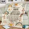 Personalized Sophia Rainbow Blanket for Grandson from Nana Hug Message Throw Blanket Sun, Stars & Love Birthday or Everyday Gift