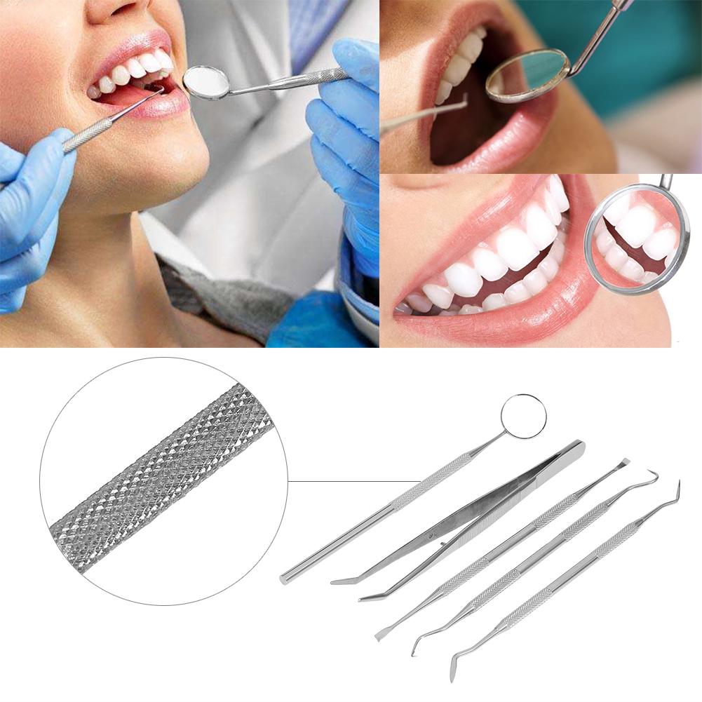 Professional Stainless Steel Dentist Explorer Probe Set Teeth Clean Hygien Examination Tool