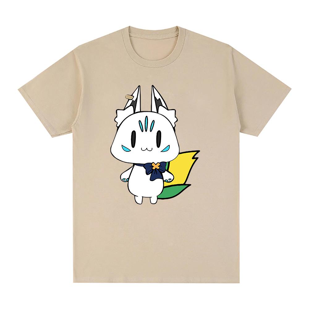 Hololive English VTuber Shirakami Tričko Fubuki Sukonbu Unisex / Dámská trička Kawaii Unisex Estetická kreslená grafika Bavlněná trička