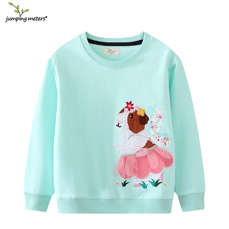 2025 Spring/Autumn Girls' Cartoon Cotton Sweatshirt with Round Neck