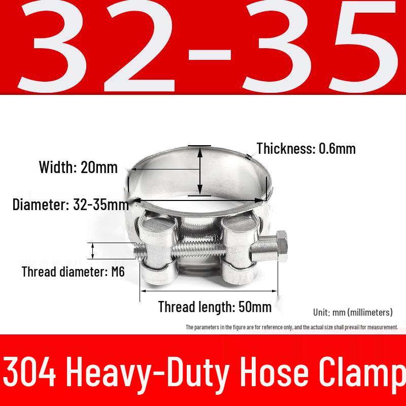 304 Stainless Steel European-Style Single Head Hose Clamp