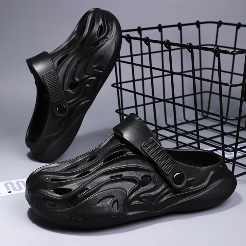 Sommer-Strand-Hausschuhe Herren 2024 Herren Sommer-Clogs für Herren Outdoor-Pantoletten Herren Gartenschuhe Männliche Sommer-Clogs