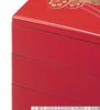 Outdoor Lunch Box Made In 3 Irodori Flower X X J-kitchens (Lunch Box) Japan, Tiers, 6.5 Inches, (Red Cart), 19.5cm 19.5cm 16.5cm