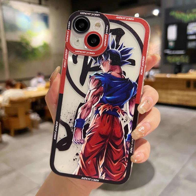 Sun Wukong Dragon Ball Anime Transparent Phone Case for iPhone 13/14/15 Pro Max